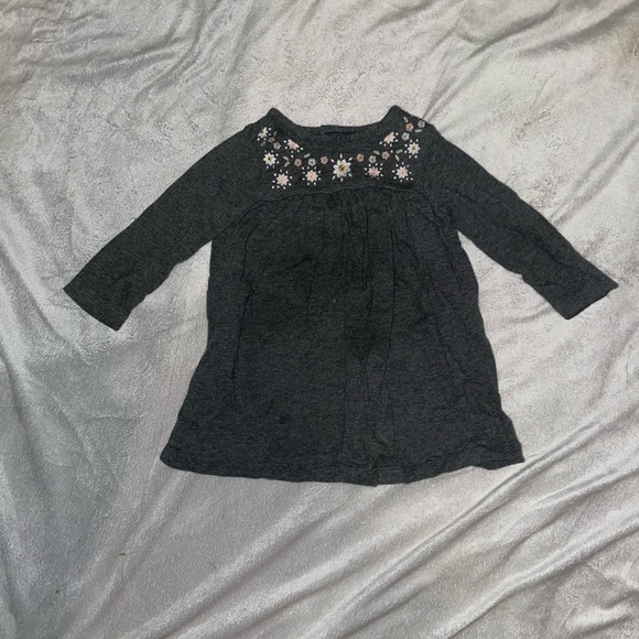 Carters 12 month gray long sleeve‎ with floral design - Picture 1 of 1